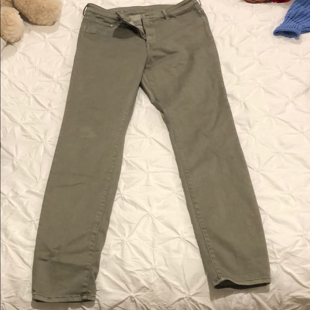 Olive green jeans